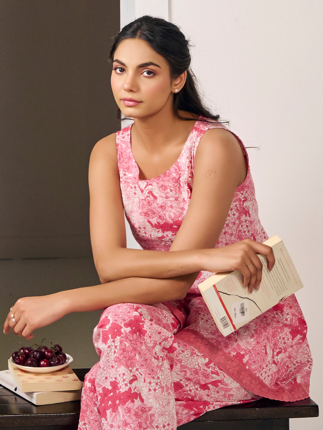 Women's Floral Peplum Short Kurta Set