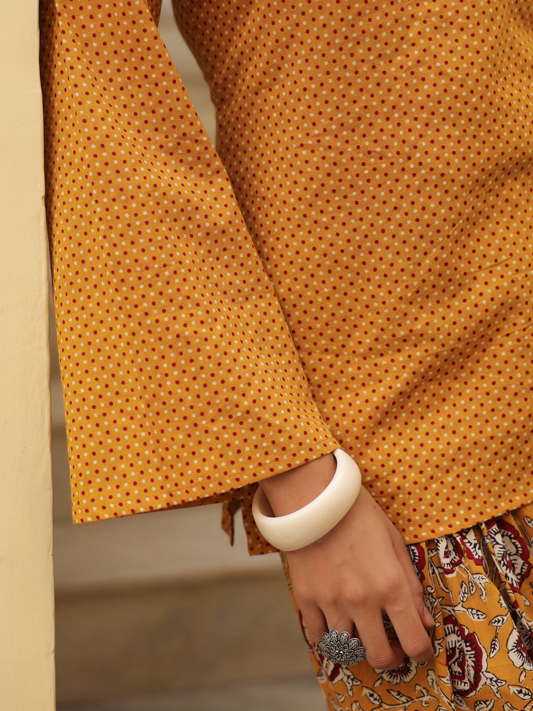 Women's Printed Cotton Kurta With Salwar