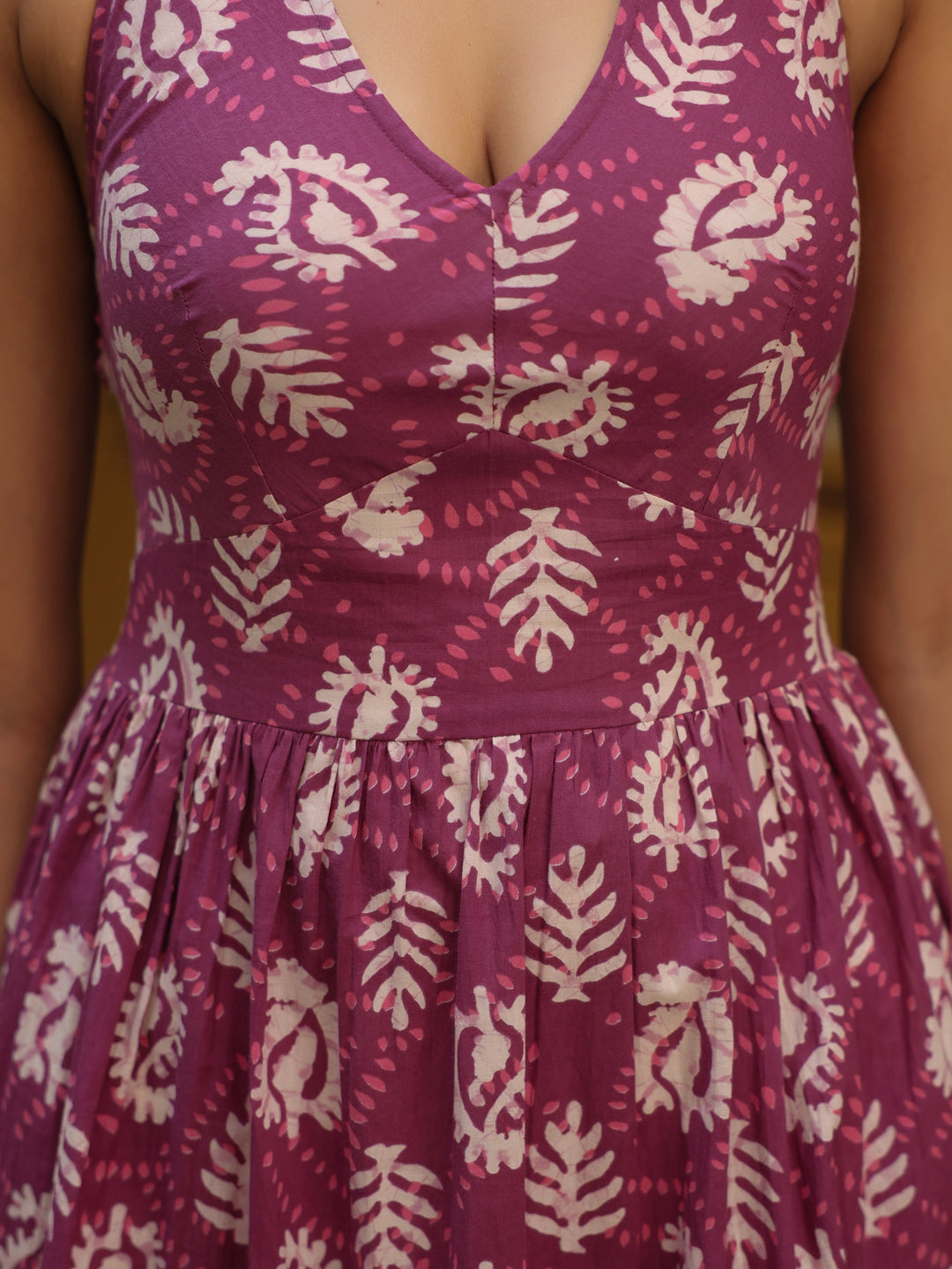 Women's Printed Halter Neck Dress