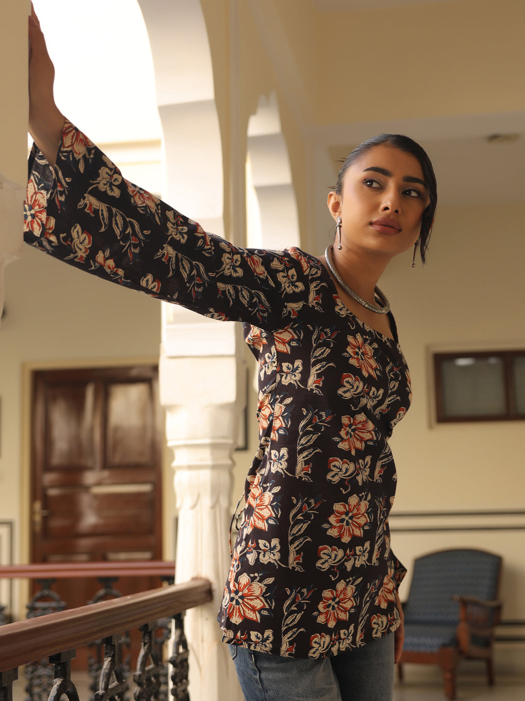 Women's Printed Cotton Short Kurti