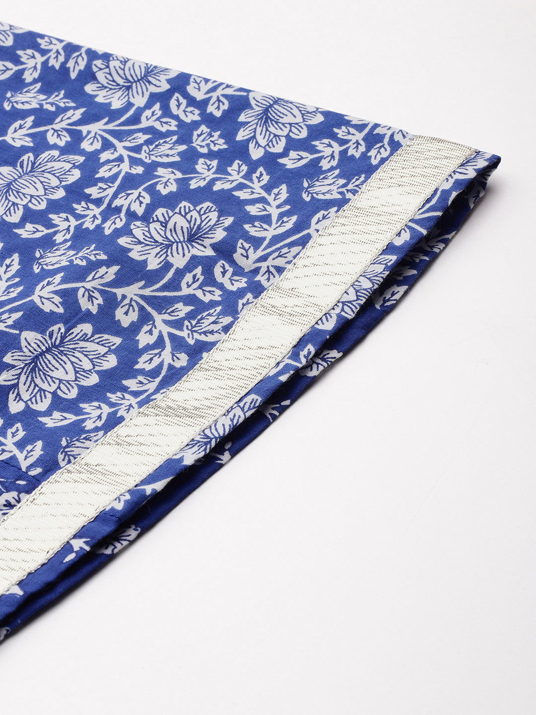 Women's Cotton Blue flared Maxi Skirt