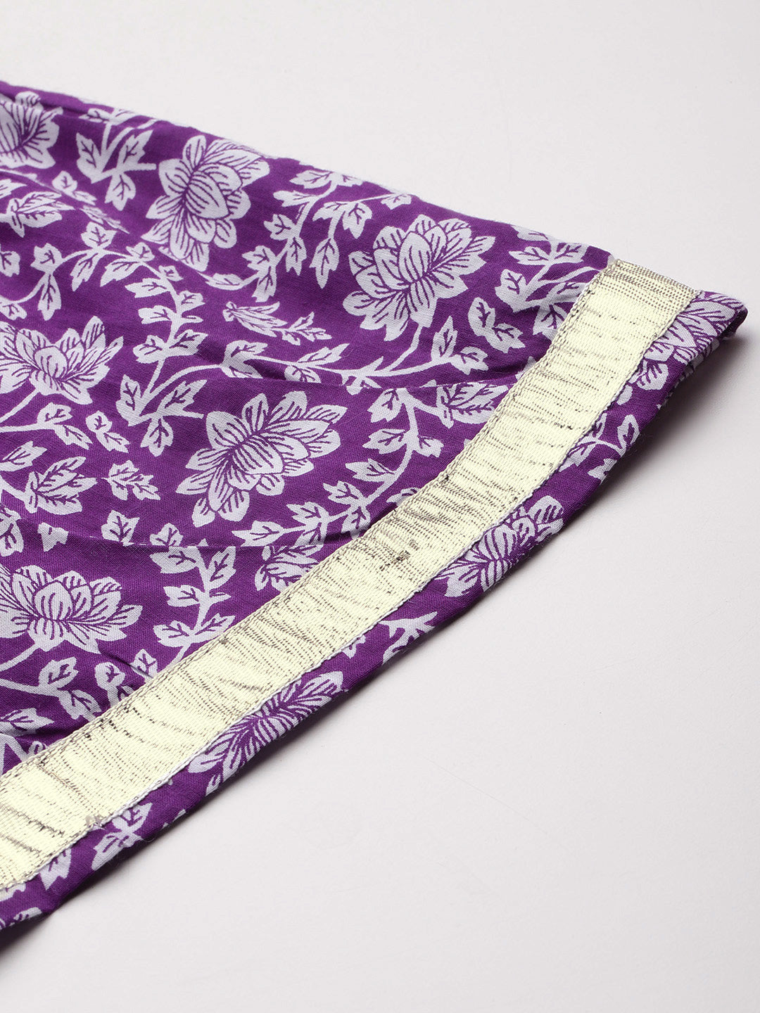 Women's Purple Printed A-Line Skirt