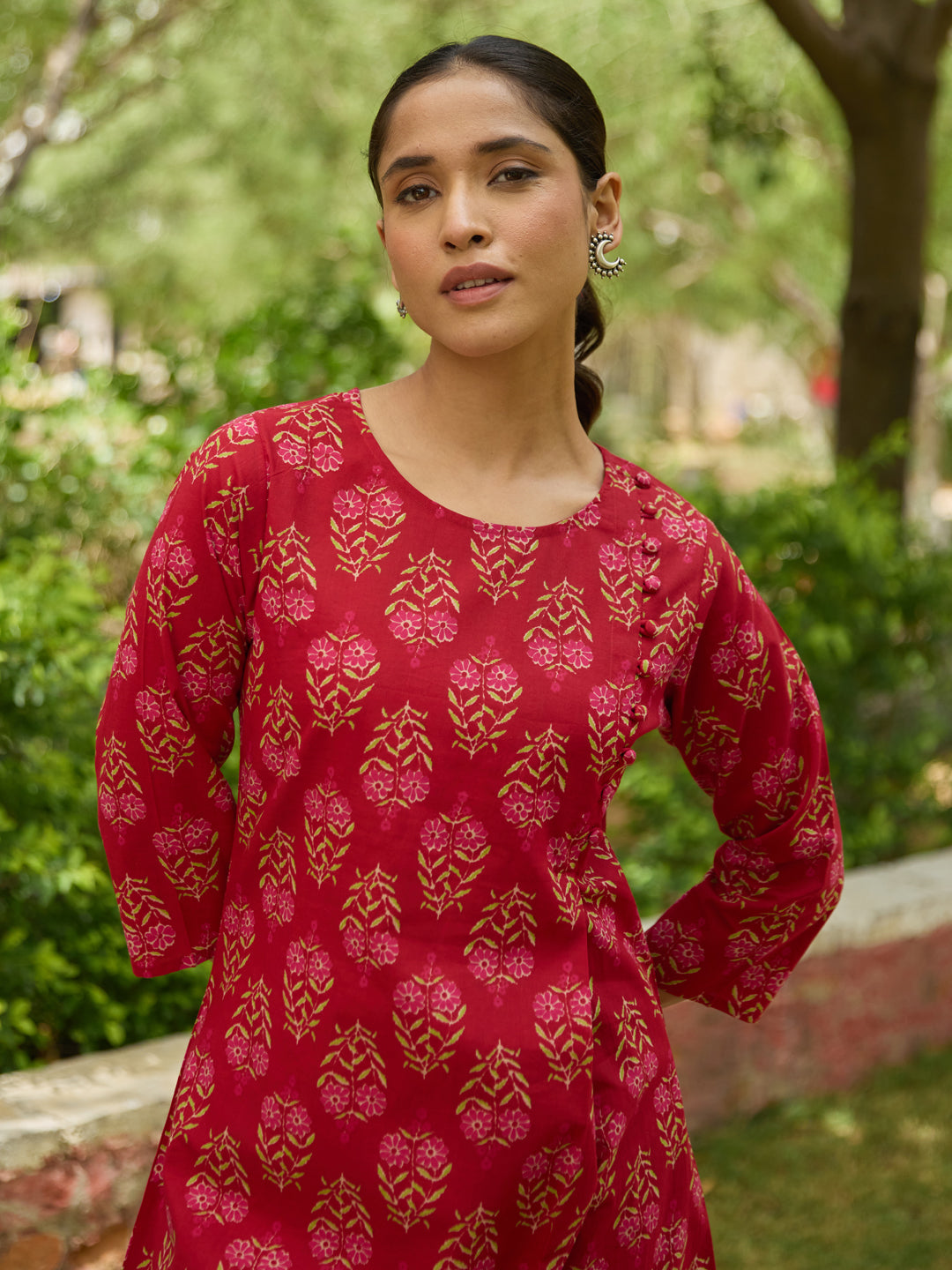 Women's Designer Printed Cotton Suit Set