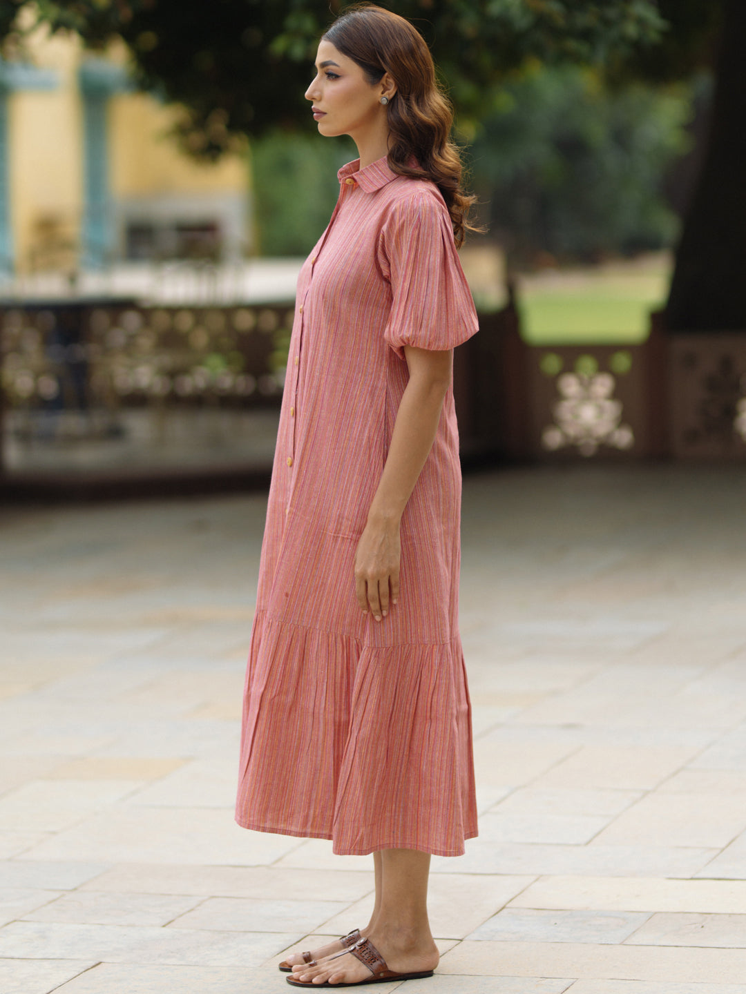 Women's Pink Cotton Button down Shirt