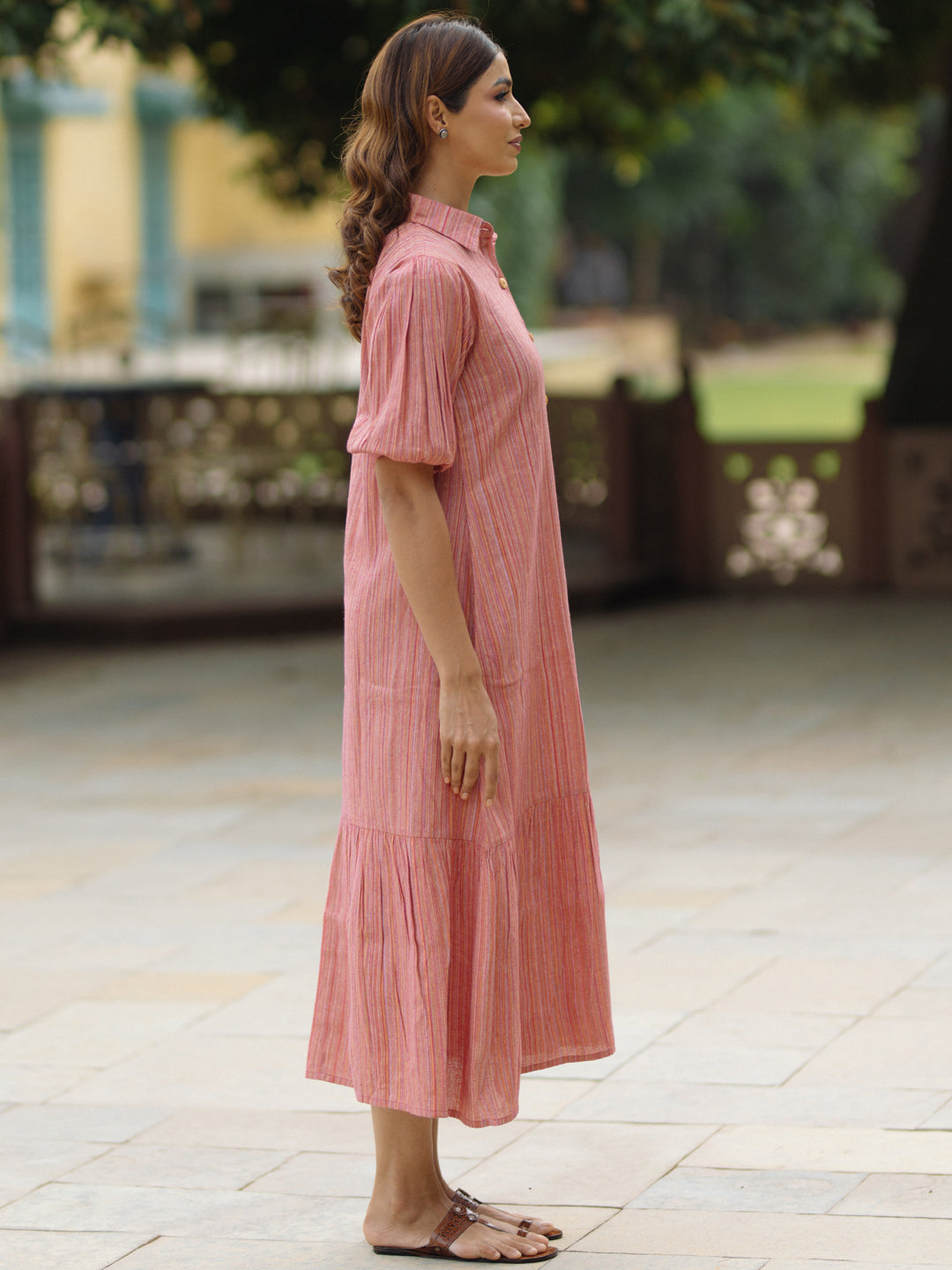 Women's Pink Cotton Button down Shirt