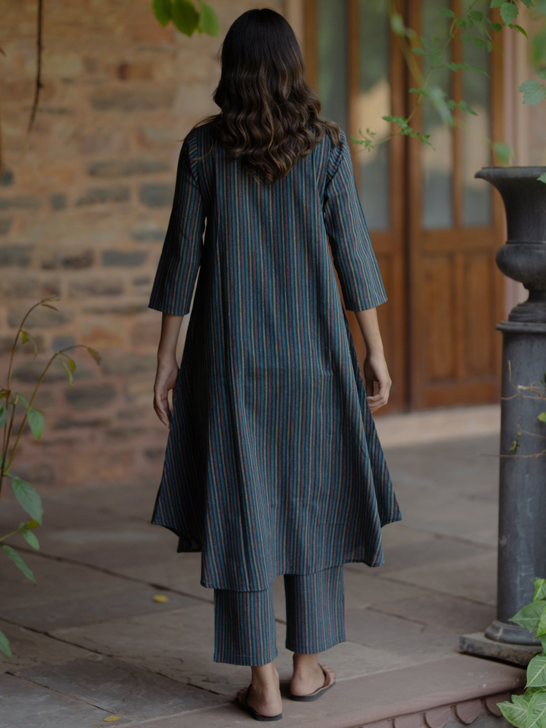 Women's Cotton A line Kurta with Pants