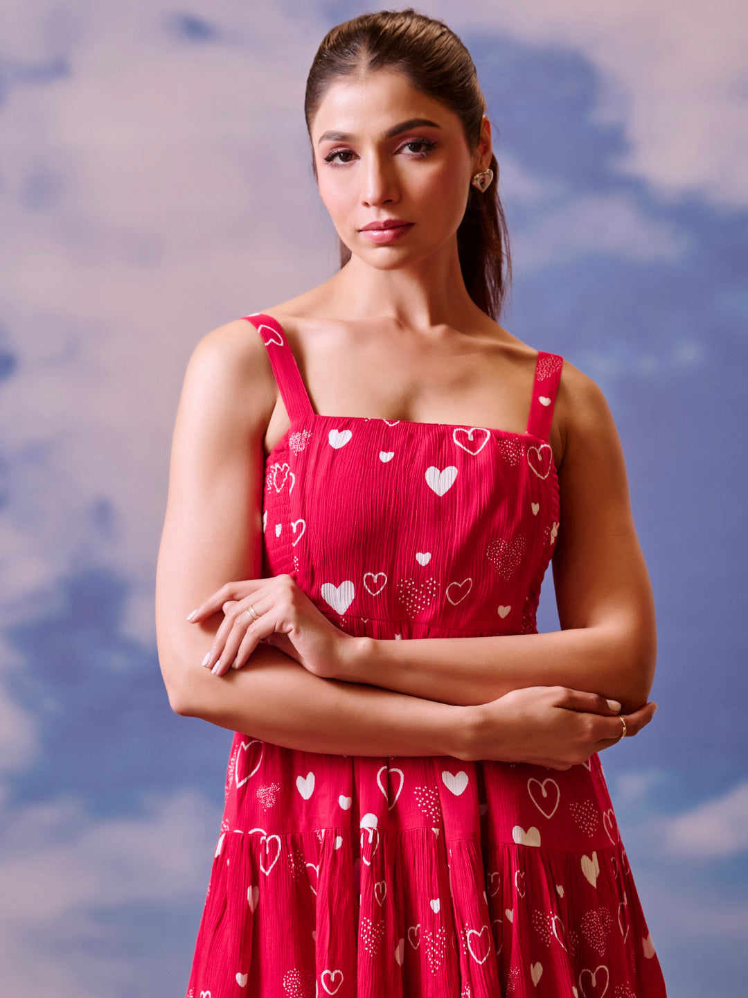 Women's tier style shirt dress