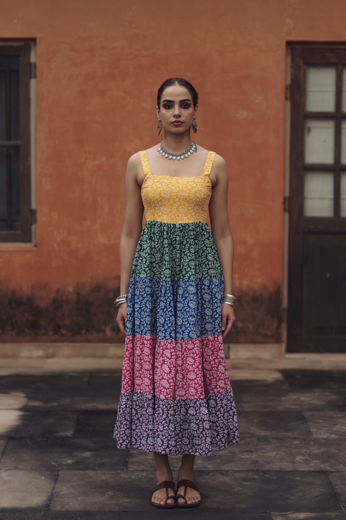 Women's Cotton Tiered Dress