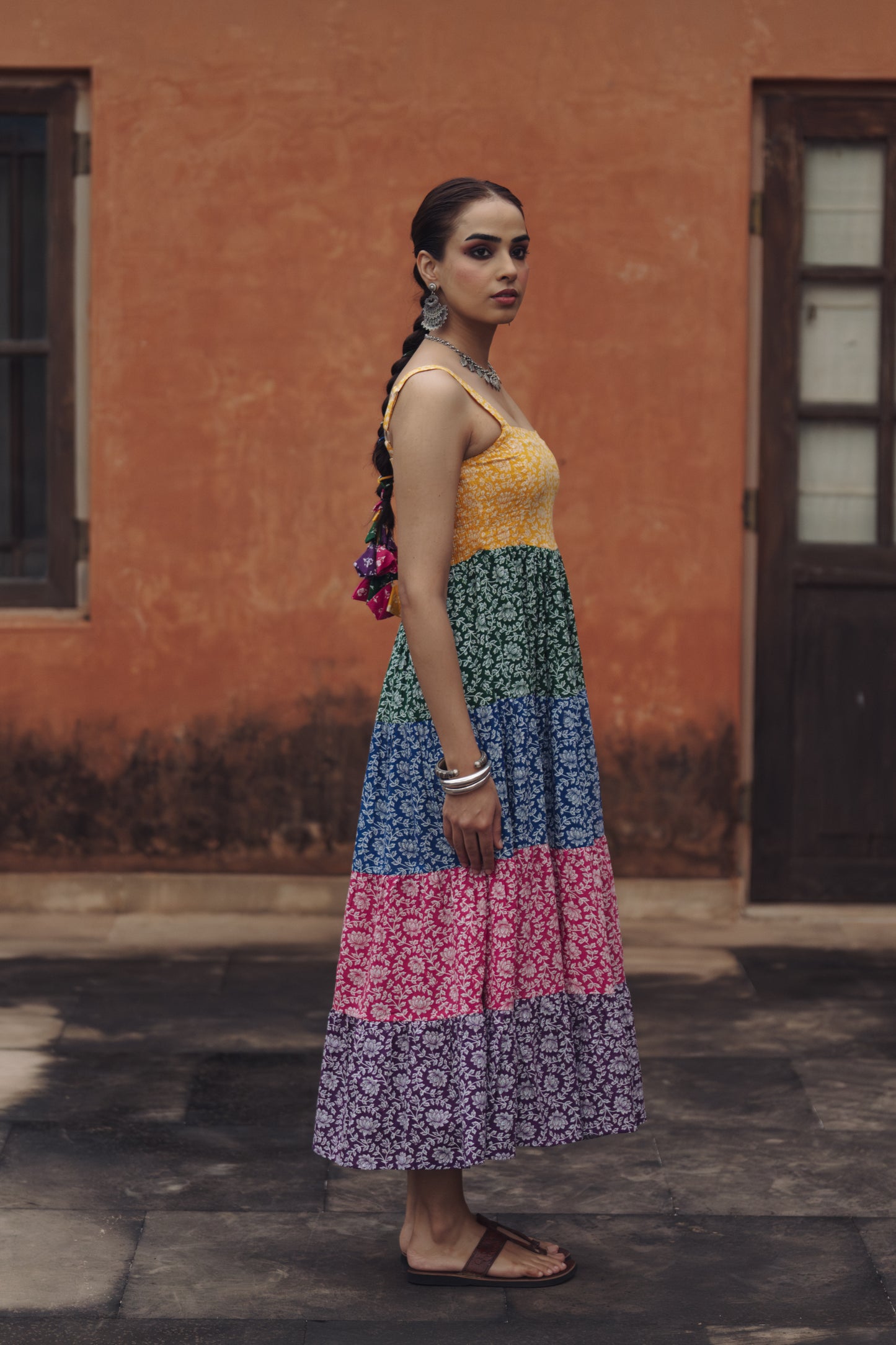Women's Cotton Tiered Dress