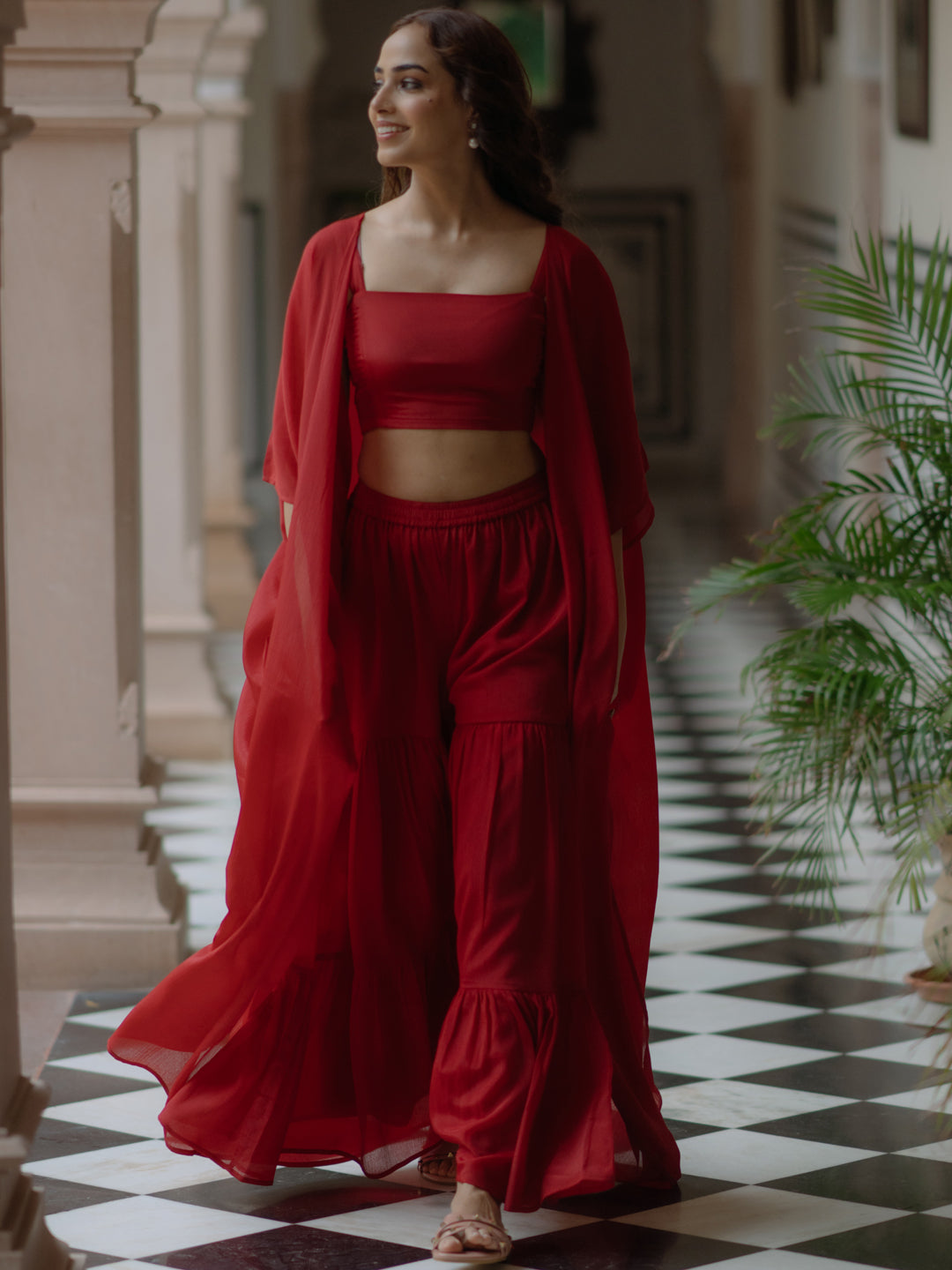 Women's Sharara Cape Set