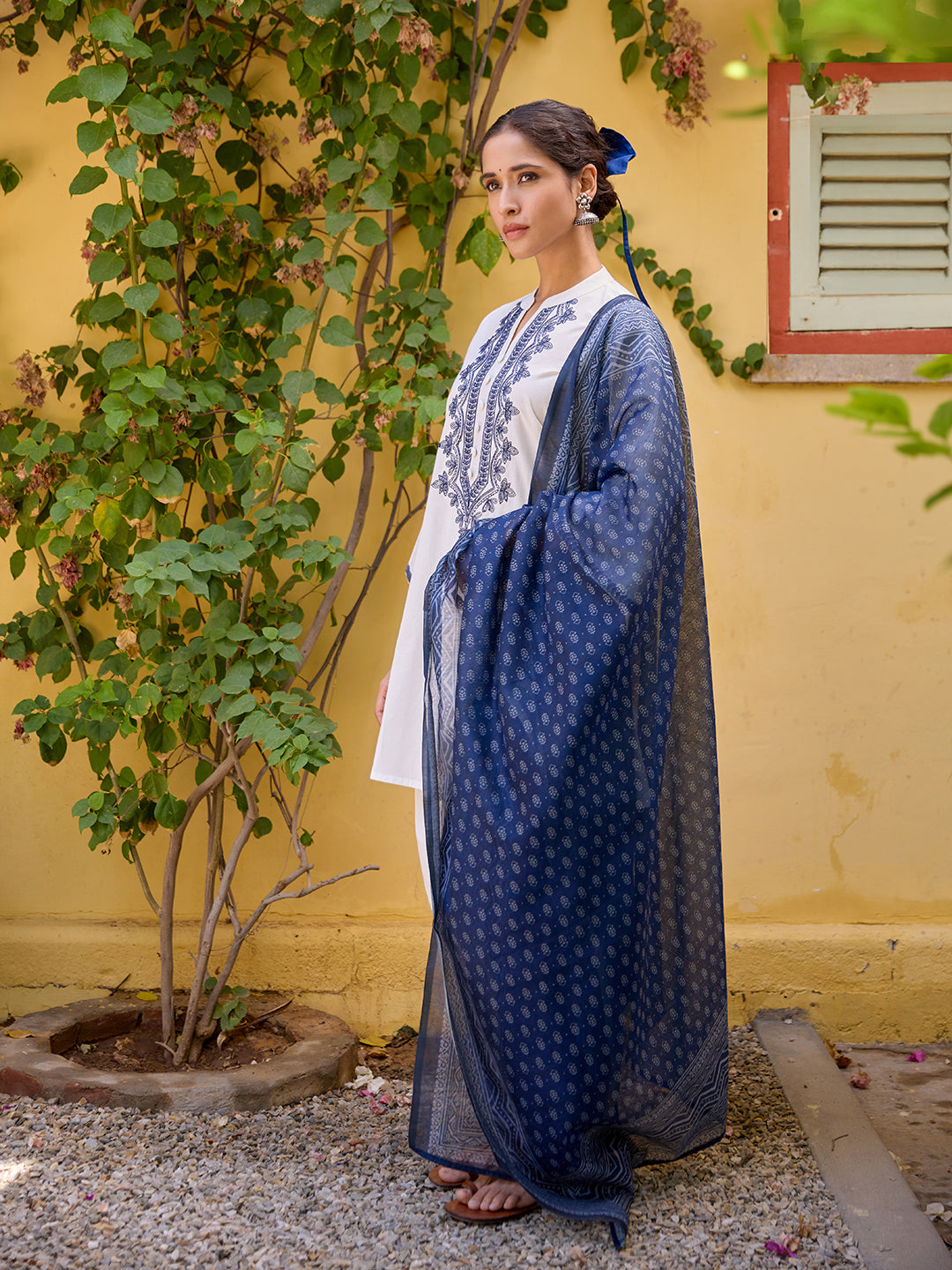 Women's Cotton Printed Kurta Set with Dupatta