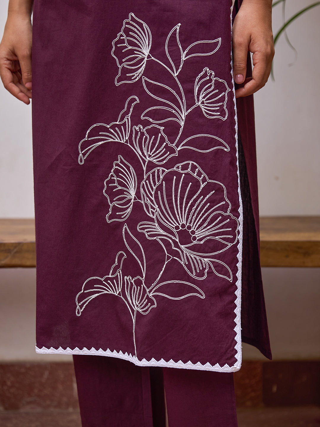 Women's Cotton Embroidered Kurta Set