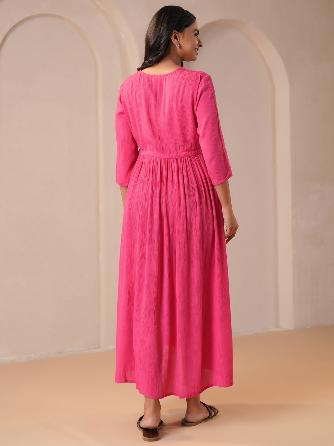 Women's Pink Maternity Dress