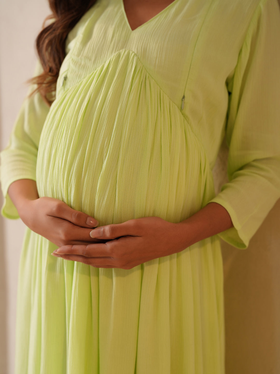Women's Light Green Maternity Dress