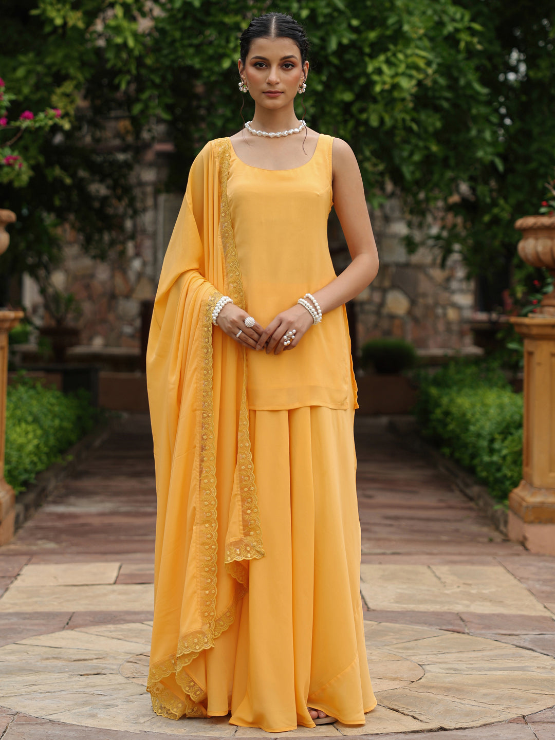 Women's Short Kurti Skirt Set