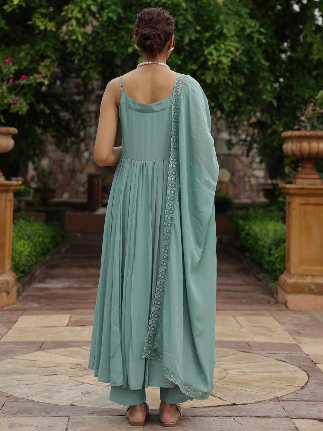 Women's Lace Anarkali Set