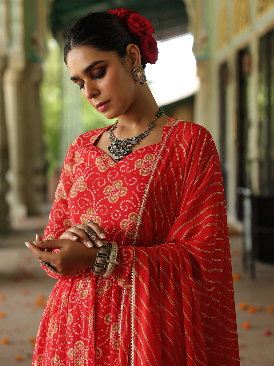 Women's Badhani Anarkali Kurta Set