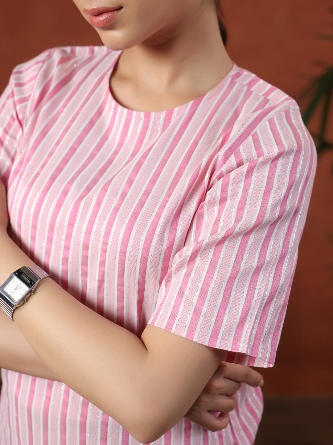 Women's Cotton Self Design Straight Kurta Set