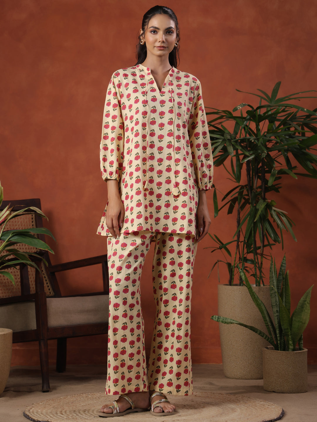 Women's Cotton Printed Co ord Set