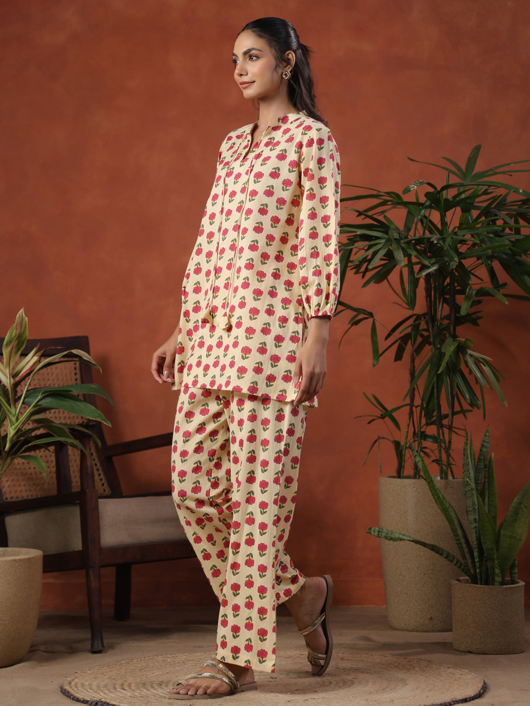 Women's Cotton Printed Co ord Set