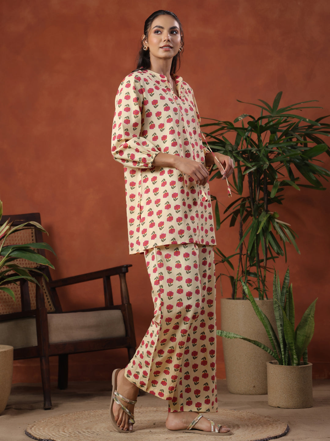 Women's Cotton Printed Co ord Set