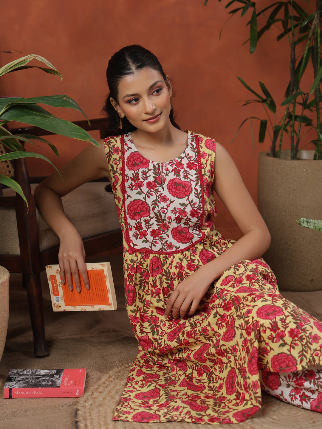 Women's Printed Cotton Kurta Set