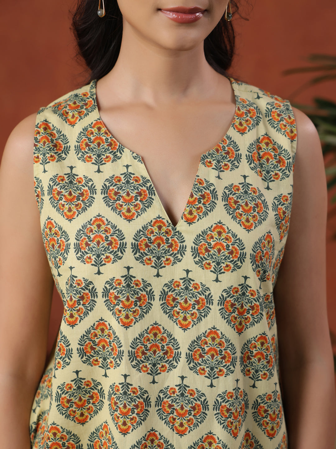 Women's Cotton Solid Co ord Set