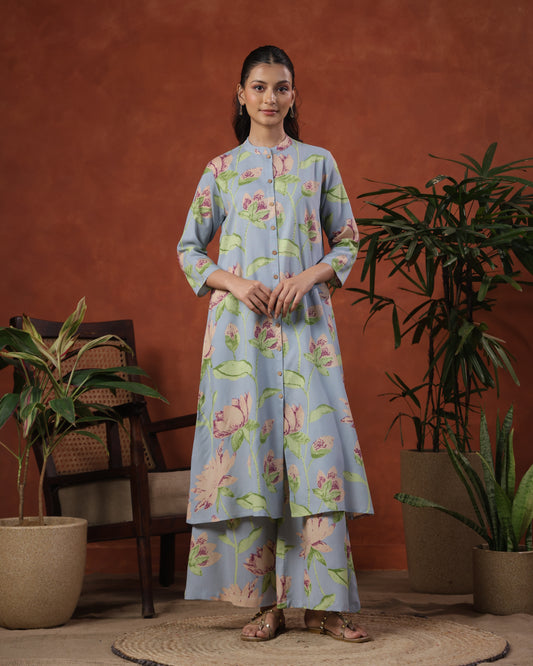 Women's Floral Straight Kurta Set