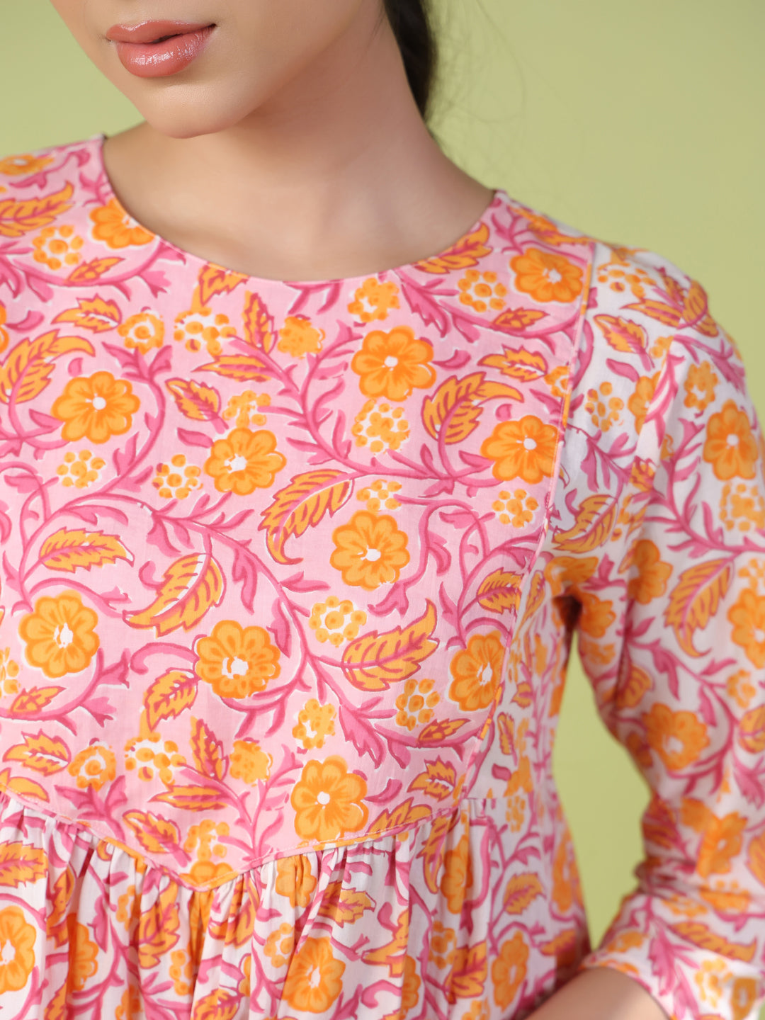 Women's Cotton Anarkali Kurta Set