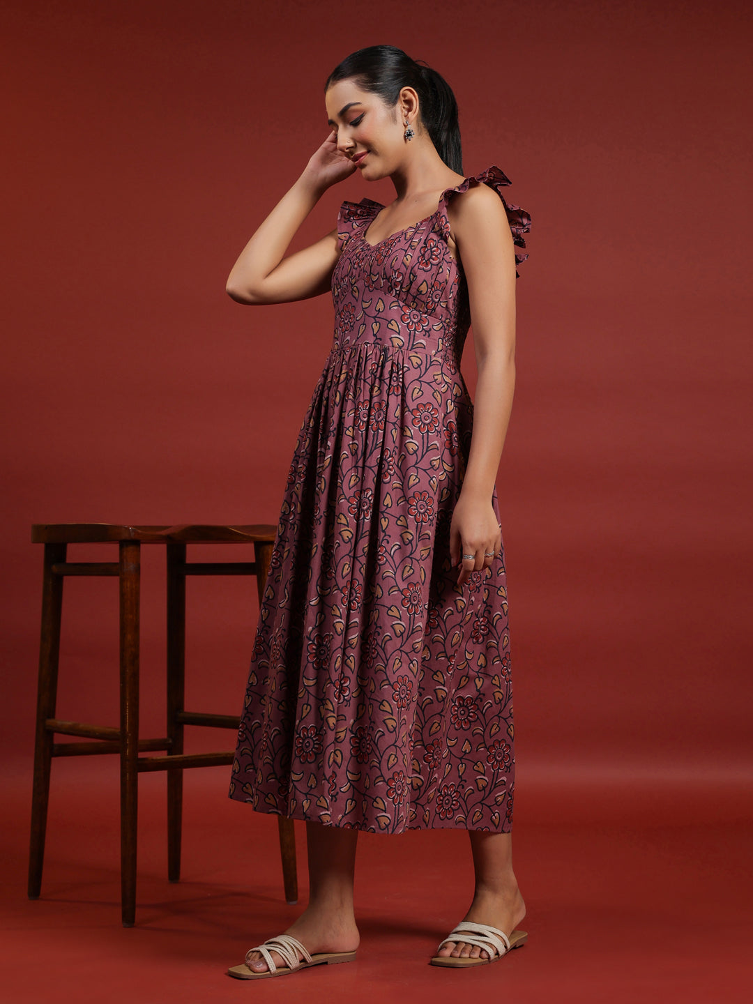 Women's Printed Fit and Flare Dress