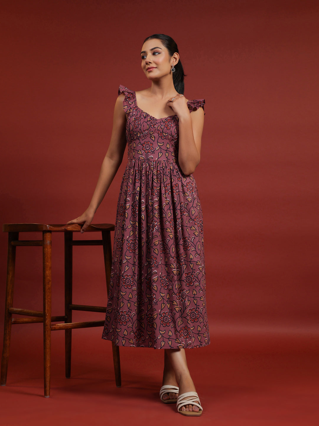 Women's Printed Fit and Flare Dress