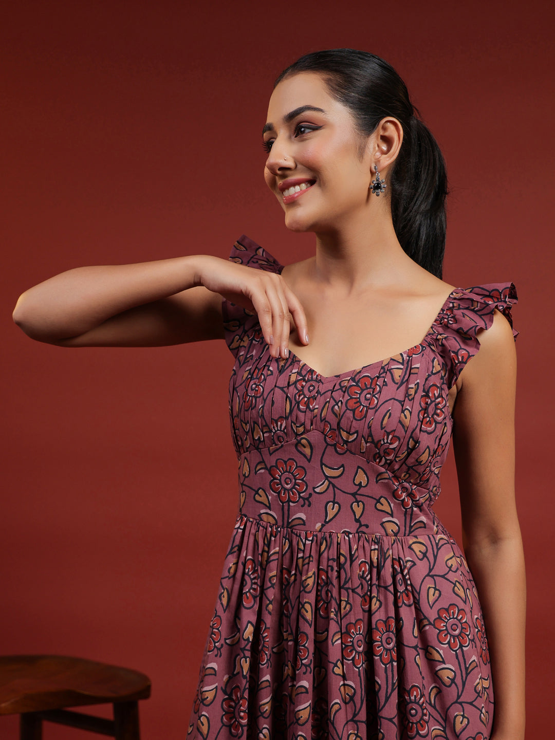Women's Printed Fit and Flare Dress