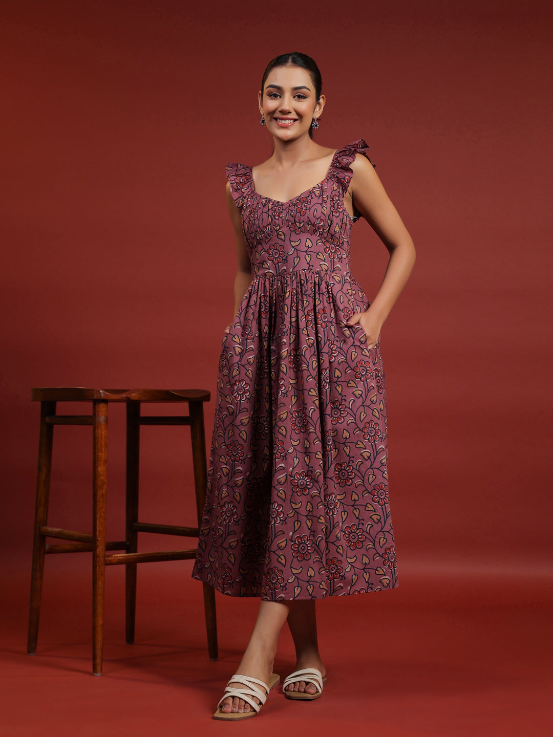 Women's Printed Fit and Flare Dress