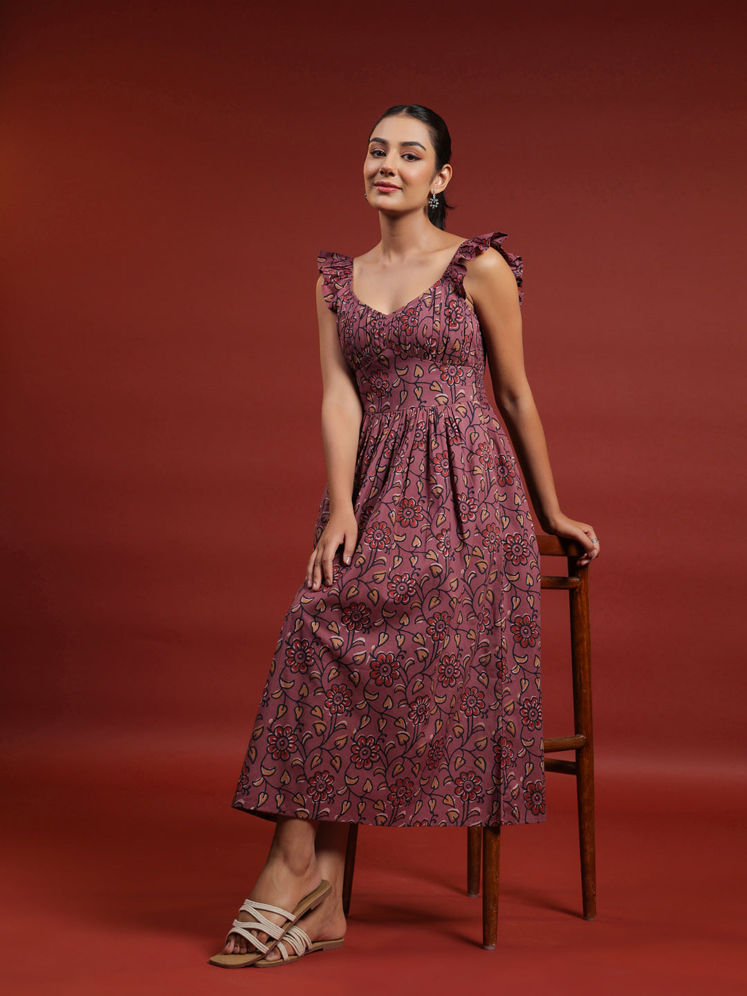 Women's Printed Fit and Flare Dress