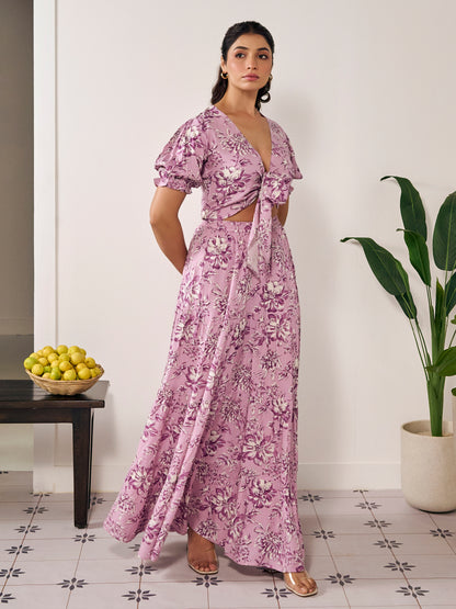 Women's Floral Skirt Co Ord Set