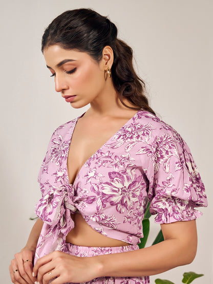 Women's Floral Skirt Co Ord Set