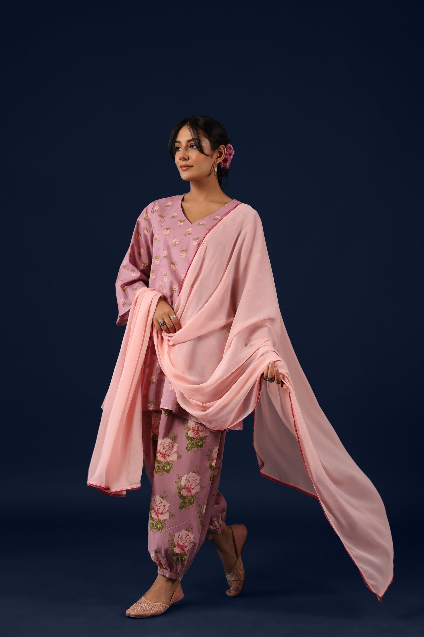 Women’s Cotton Straight Kurta Set with Dupatta