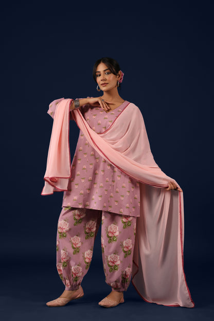 Women’s Cotton Straight Kurta Set with Dupatta