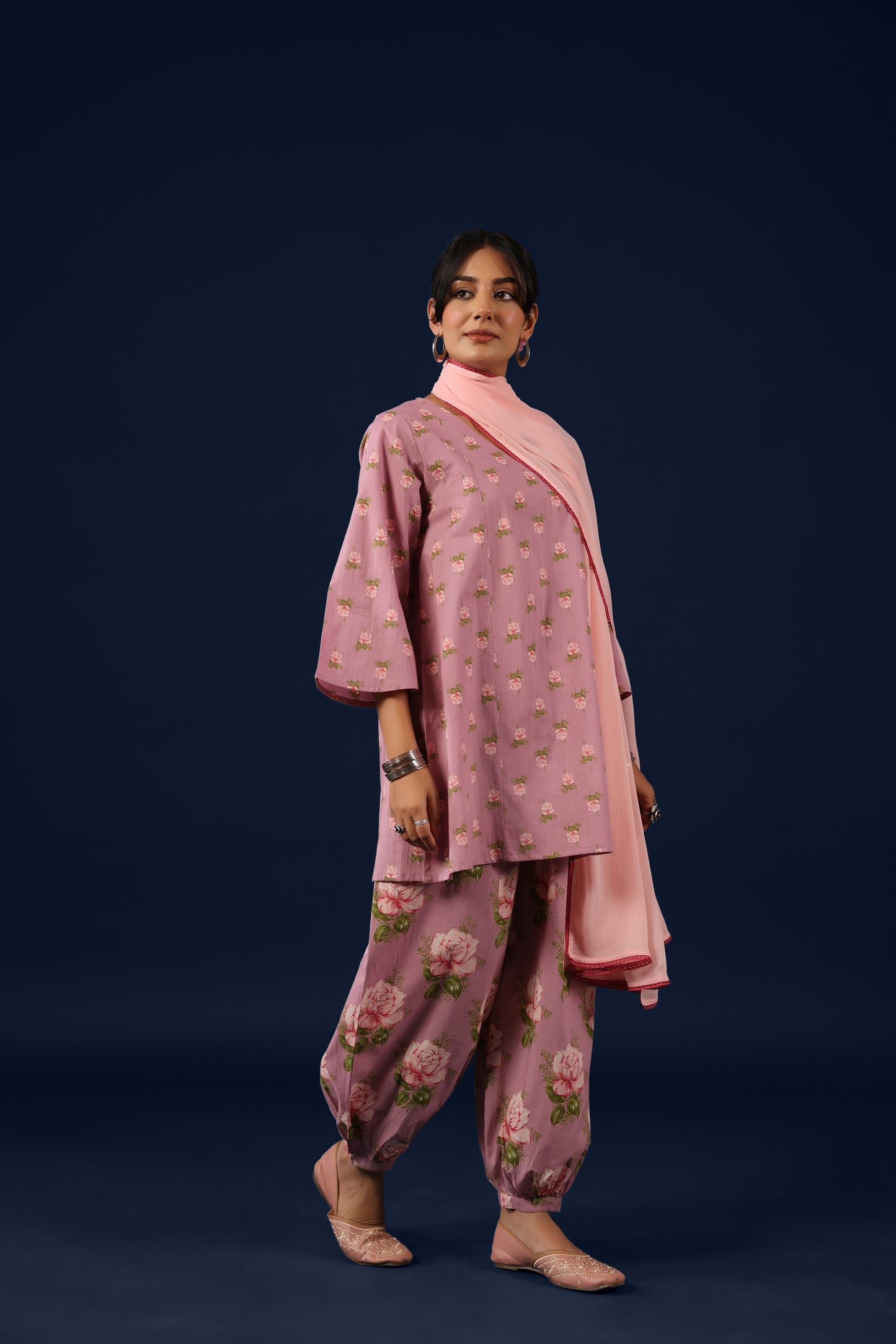 Women’s Cotton Straight Kurta Set with Dupatta