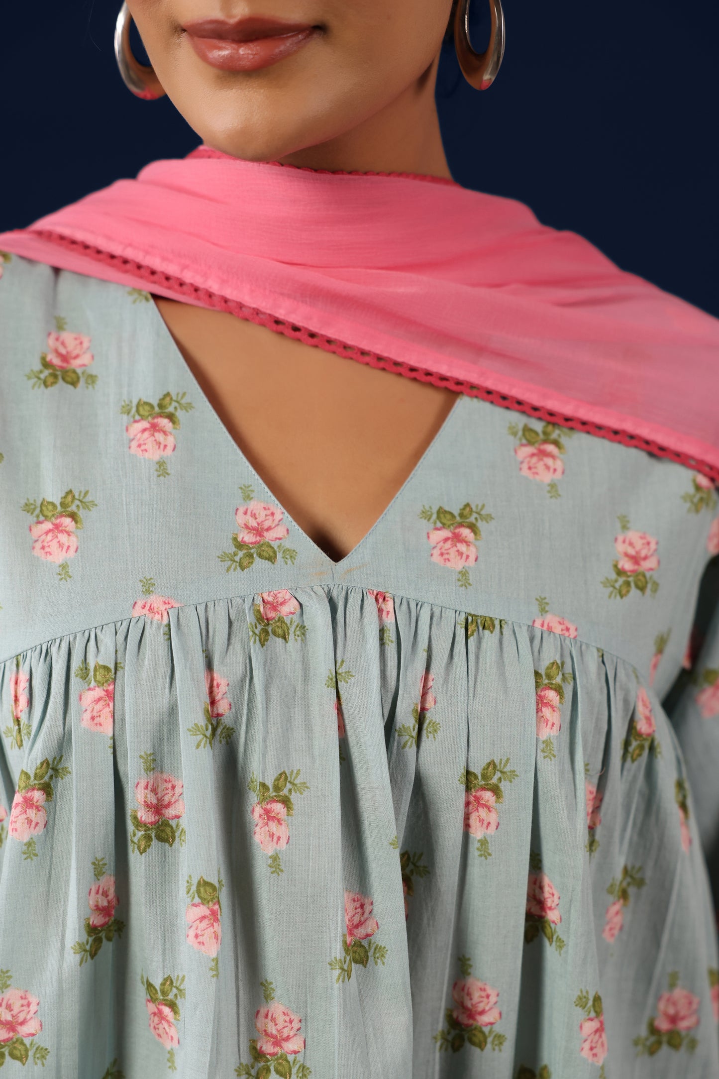 Women’s Cotton Straight Kurta Set with Dupatta