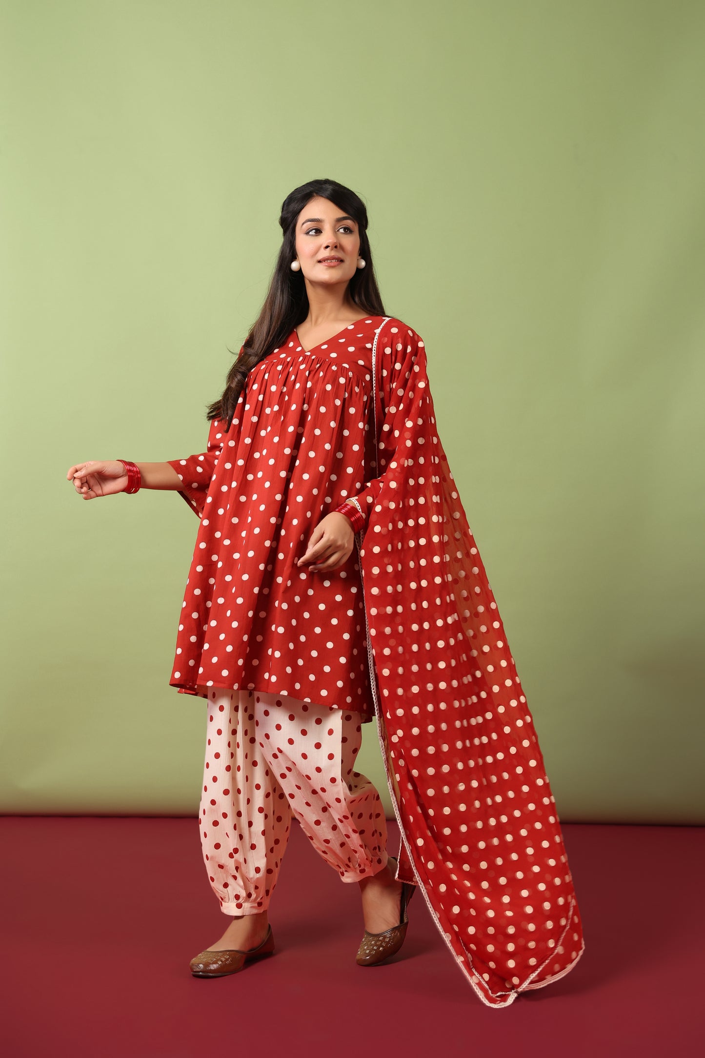 Women's Cotton Printed Straight Kurta Set with Dupatta