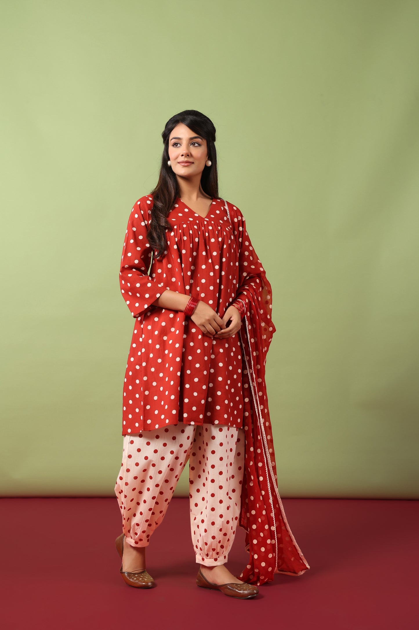 Women's Cotton Printed Straight Kurta Set with Dupatta