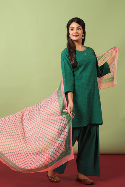 Women’s Cotton Kurta and Farshi Salwar with Dupatta