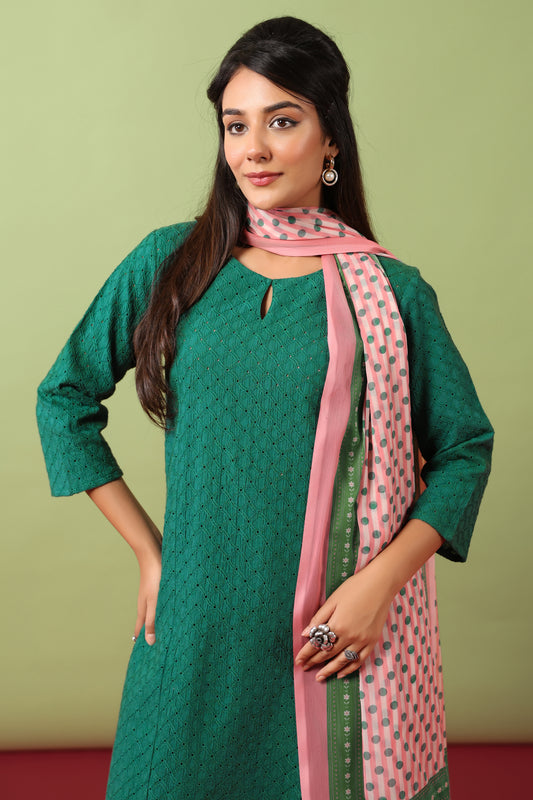 Women’s Cotton Kurta and Farshi Salwar with Dupatta