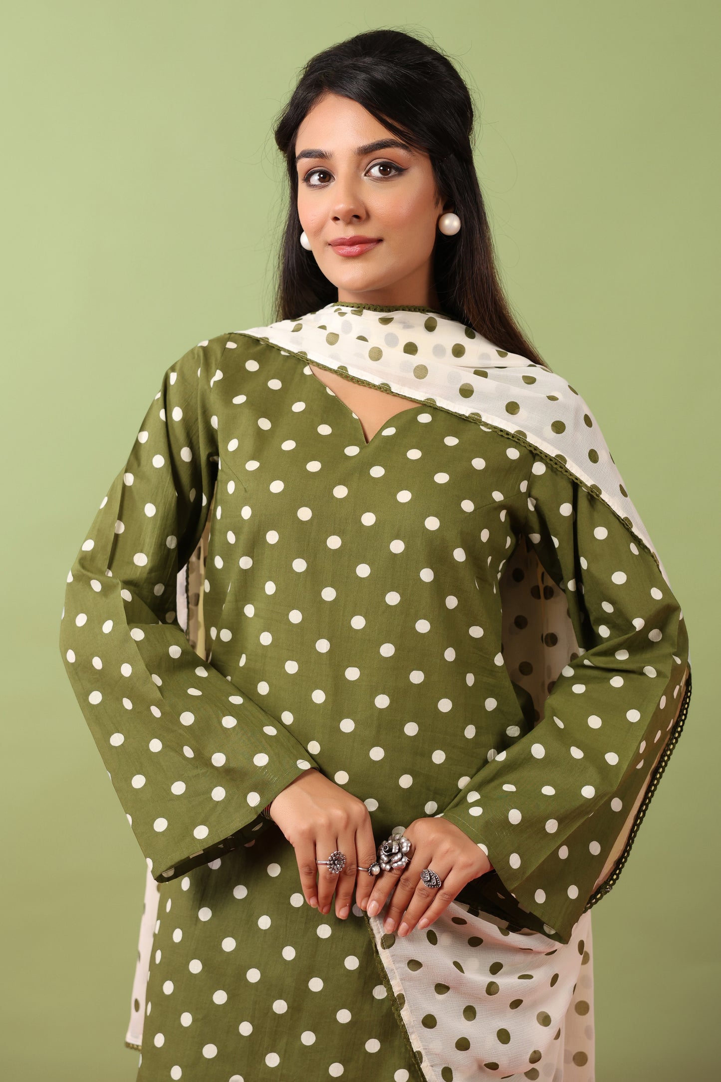 Women’s Pure Cotton Ethnic Kurta Set with Dupatta