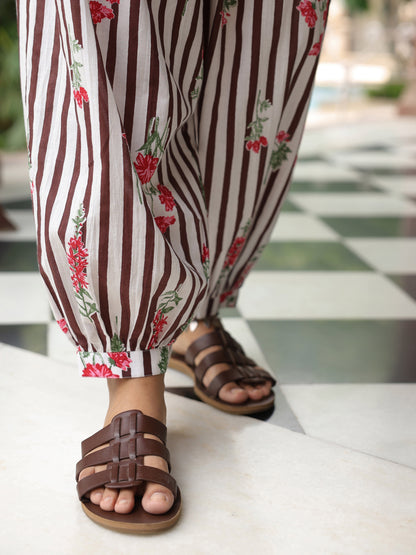Women's Cotton Schiffli  Kurta and Dhoti Set