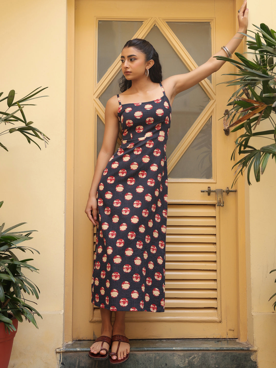 Buy Women's Cotton Straight Midi Dress Online in India