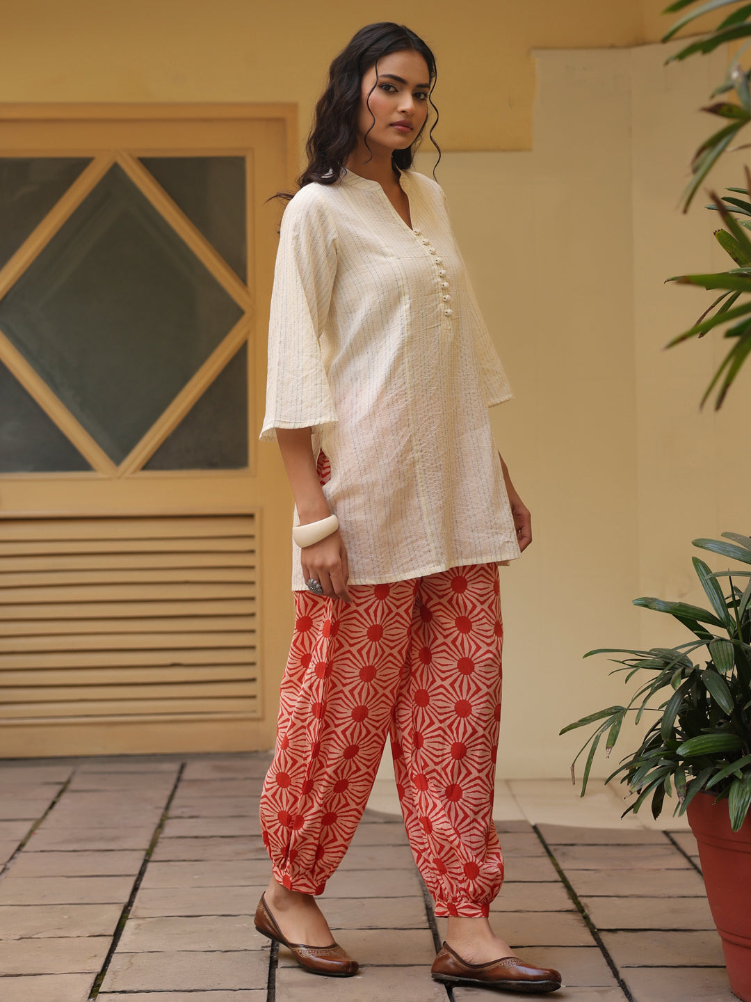 Women's Cotton Kurta and Dhoti