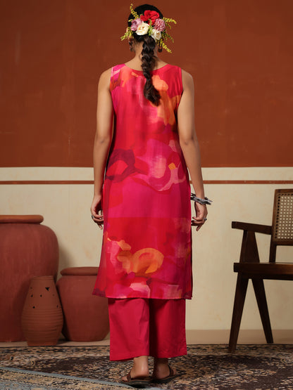 Women's Sleeveless Kurta Set