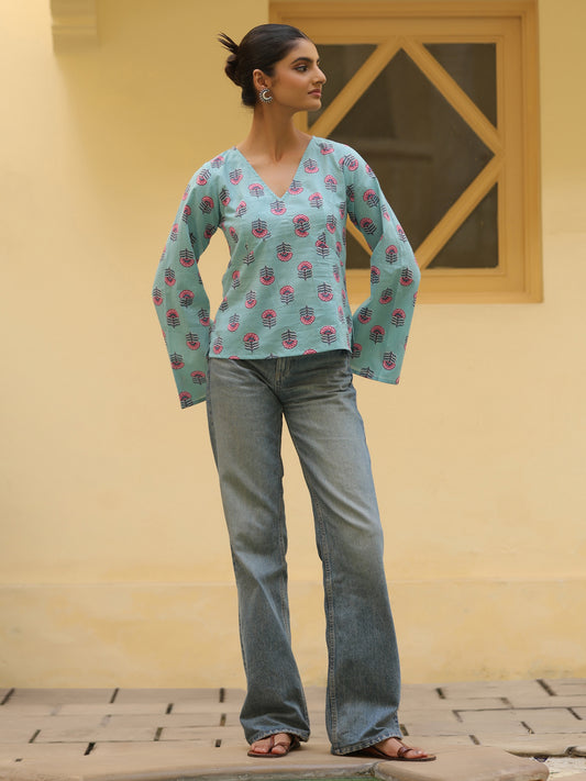 Women's Cotton Printed Top